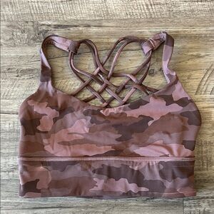 Lululemon Camo Strappy Sports Bra - Brown